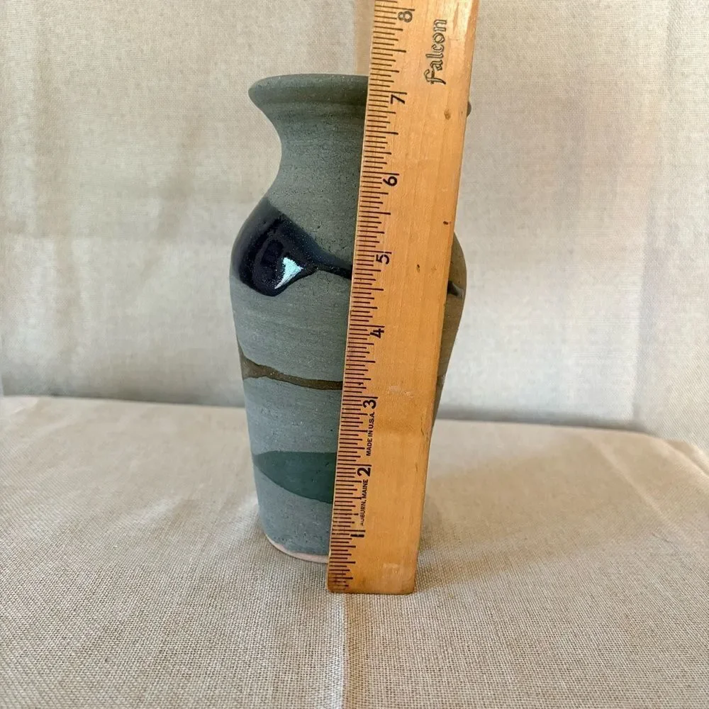 Vintage Handmade Dominican Republic Studio Pottery Vase Stoneware